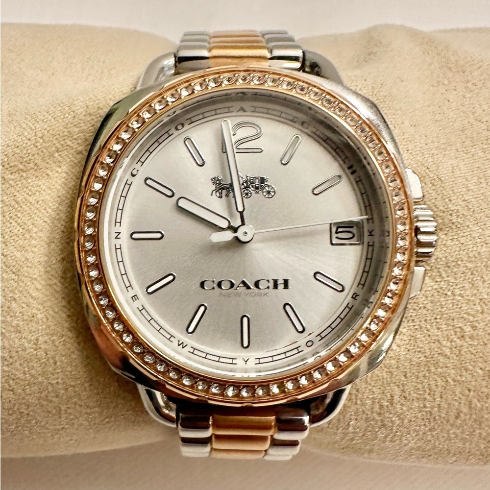 Coach Ladies Diamond Bezel Watch